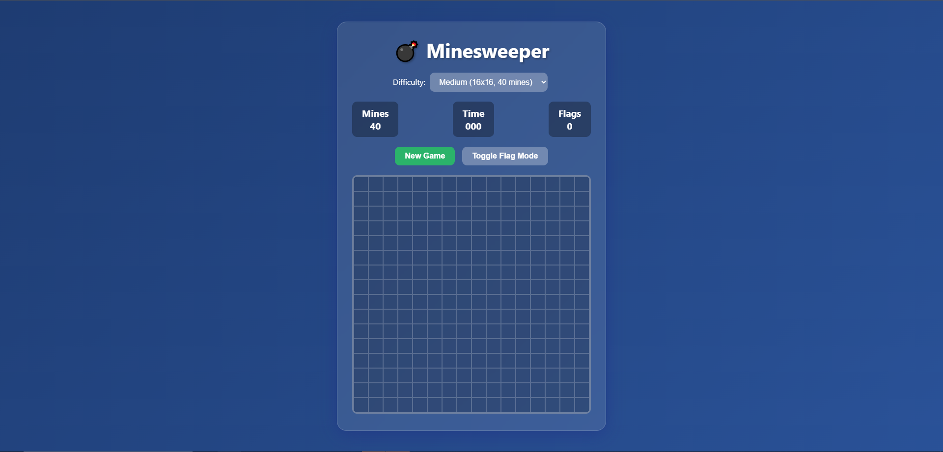 Minesweeper Game — preview